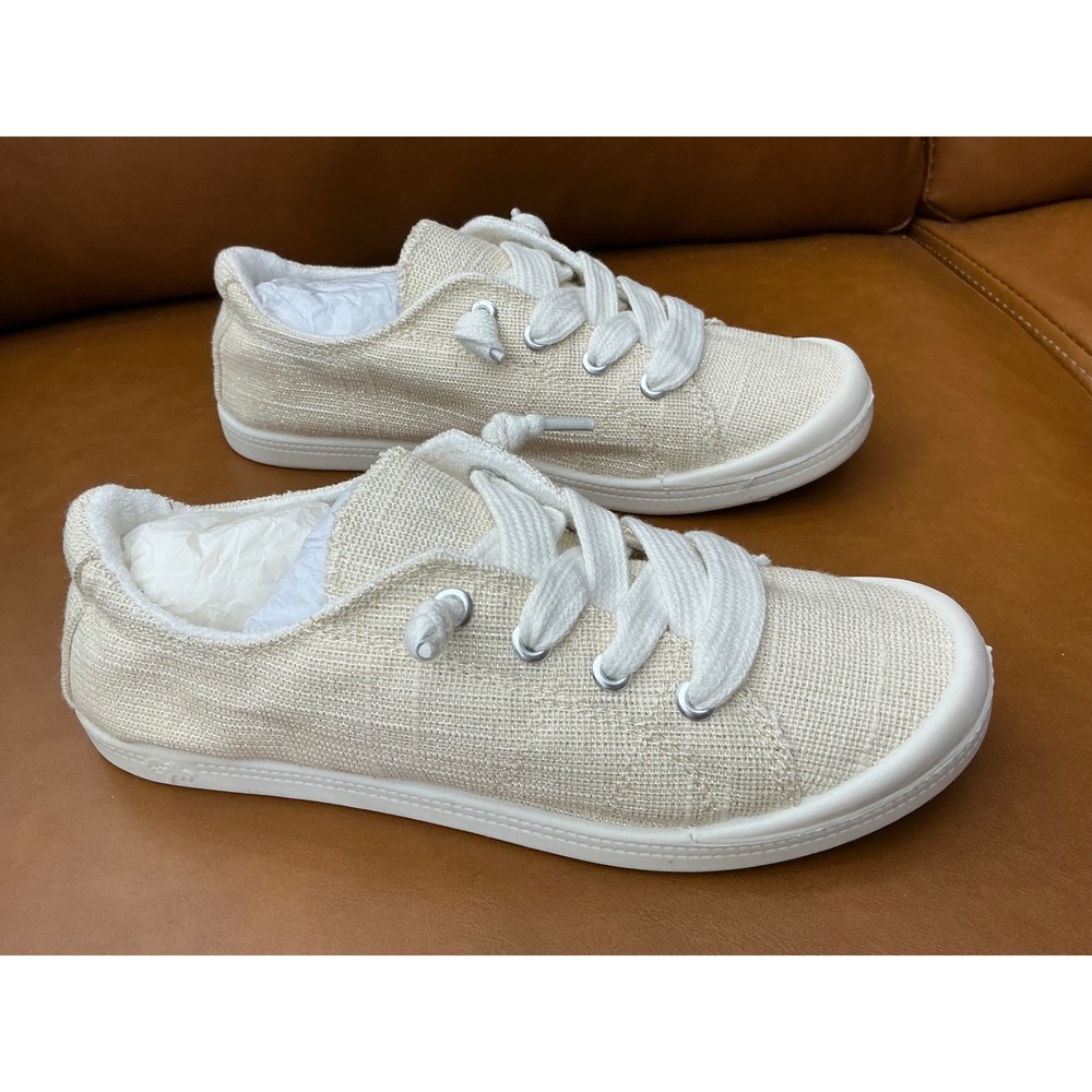 Pop Highbar Sneakers Womens 5.5 M Light Natural Multi  Slip On Textile